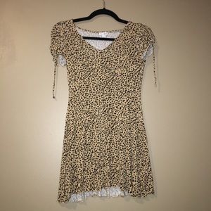 SUPER cute cheetah dress with ties on the side!